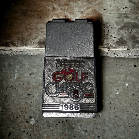 Vintage Money Clip Walt Disney Golf Classic Oldsmobile 1986 Mouse Ears RARE - Picture 3 of 9